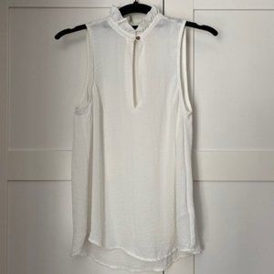 H&M conscious collection Women's Sleeveless Ruffle-Neck Top